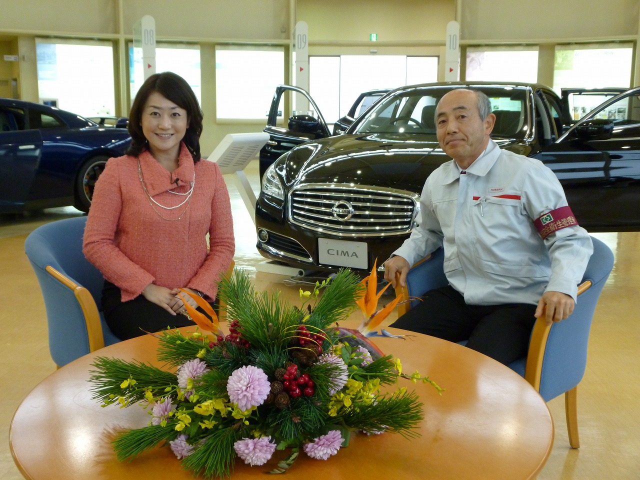 日産栃木工場の黒澤工場長と。